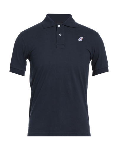 K-way Polo Shirts In Dark Blue