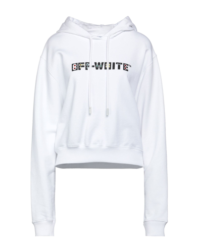 Off-white Woman Sweatshirt White Size Xs Cotton, Elastane