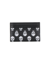 Alexander Mcqueen Skull-print Zipped Wallet In Black