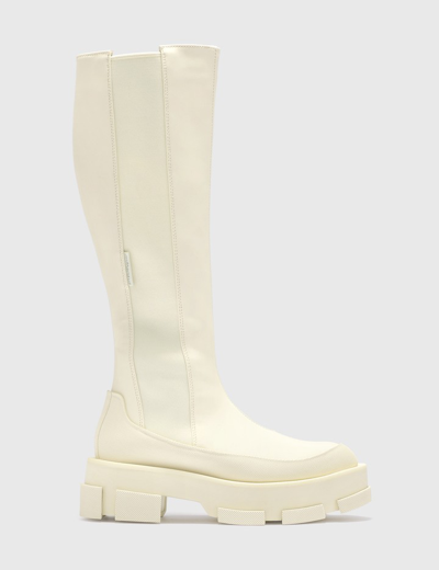 Both Gao Platform Knee Boots In White
