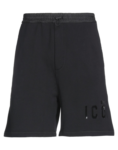 Dsquared2 Man Shorts & Bermuda Shorts Black Size M Cotton, Polyamide
