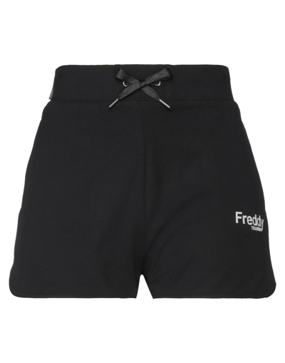 Freddy Woman Shorts & Bermuda Shorts Black Size M Cotton, Elastane