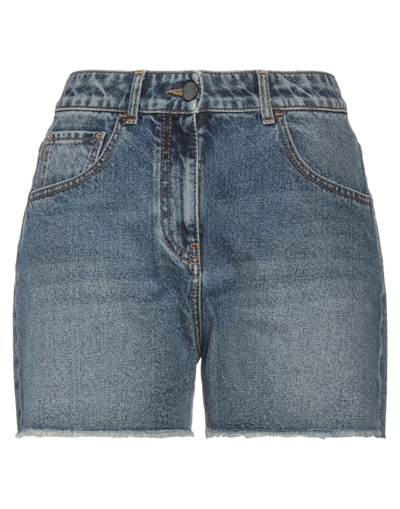 Palm Angels Denim Shorts In Blue