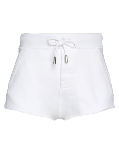 Dsquared2 Woman Shorts & Bermuda Shorts White Size Xs Cotton, Elastane In White