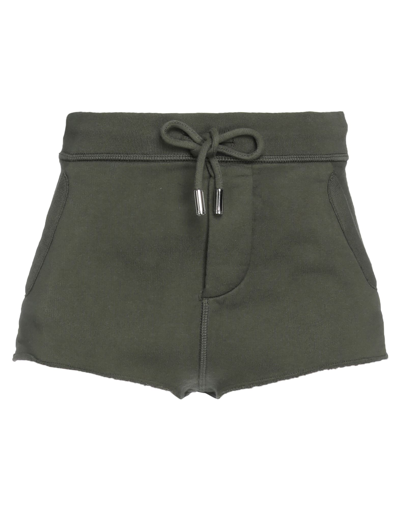 Dsquared2 Woman Shorts & Bermuda Shorts Military Green Size Xs Cotton, Elastane