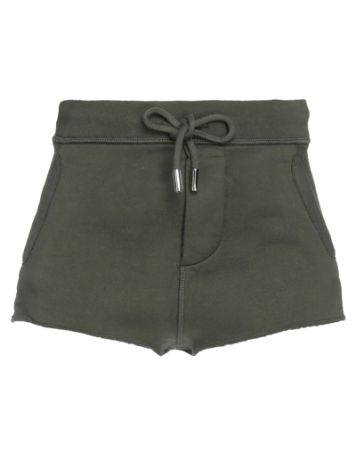 Dsquared2 Woman Shorts & Bermuda Shorts Military Green Size Xs Cotton, Elastane In Green