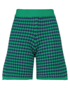 Pdr Phisique Du Role Woman Shorts & Bermuda Shorts Green Size 2 Cotton