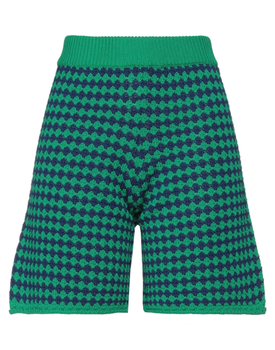 Pdr Phisique Du Role Woman Shorts & Bermuda Shorts Green Size 1 Cotton