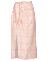 MARCH 23 MARCH 23 WOMAN MIDI SKIRT APRICOT SIZE 6 POLYESTER, LINEN, VISCOSE