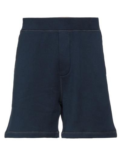Dsquared2 Man Shorts & Bermuda Shorts Midnight Blue Size M Cotton, Elastane In Dark Blue