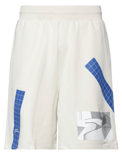 A-cold-wall* Graphic-print Organic Cotton Track Shorts In Grey