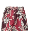 Moncler Woman Shorts & Bermuda Shorts Garnet Size 4 Silk In Red