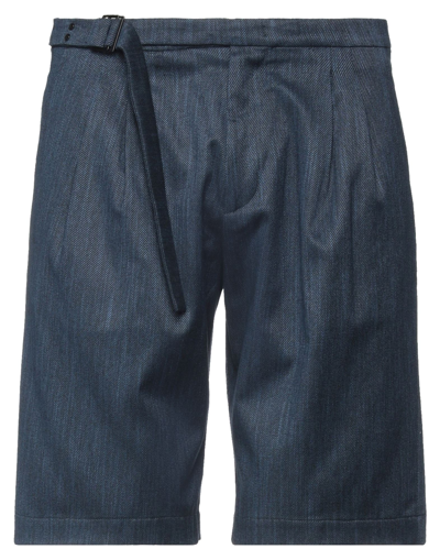 Trussardi Man Shorts & Bermuda Shorts Midnight Blue Size 32 Viscose, Cotton, Elastane