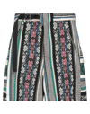 Sacai Geometric-jacquard Cotton Shorts In Black