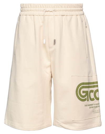 Gcds Man Shorts & Bermuda Shorts Ivory Size L Cotton In White