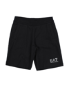 Ea7 Kids'  Toddler Boy Shorts & Bermuda Shorts Black Size 4 Cotton