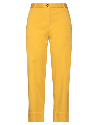 Nine:inthe:morning Nine In The Morning Woman Pants Ocher Size 27 Cotton, Elastane In Yellow