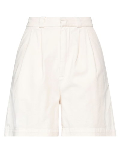 Haikure Woman Shorts & Bermuda Shorts Ivory Size 25 Cotton, Elastane In White