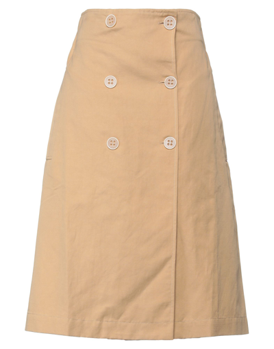 Pdr Phisique Du Role Midi Skirts In Beige