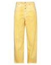 DEPARTMENT 5 DEPARTMENT 5 WOMAN JEANS YELLOW SIZE 25 COTTON, ELASTANE