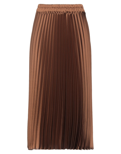 Berna Midi Skirts In Brown