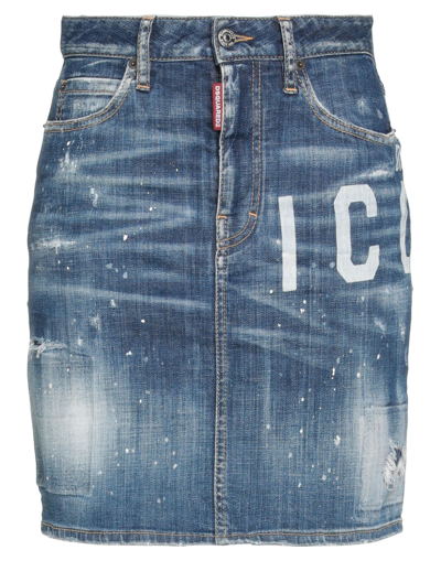Dsquared2 Denim Skirts In Blue