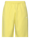 Msgm Man Shorts & Bermuda Shorts Yellow Size S Cotton