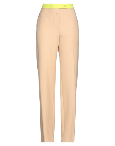Off-white Woman Pants Beige Size 8 Polyester, Virgin Wool, Lycra, Polyamide