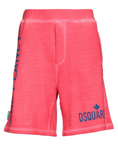 Dsquared2 Man Shorts & Bermuda Shorts Red Size L Cotton, Elastane