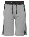 Trussardi Man Shorts & Bermuda Shorts Grey Size Xl Cotton, Elastane, Polyester In Grey