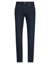 Zegna Jean Roccia En Lin Et Coton Extensible Taupe Foncé In Blue