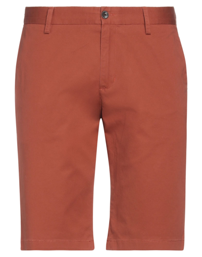 Ben Sherman Man Shorts & Bermuda Shorts Brick Red Size 31 Cotton, Elastane