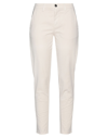 2w2m Woman Pants Ivory Size 31 Cotton, Elastane In White