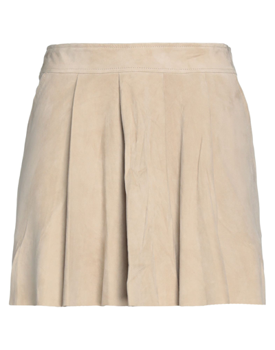 Rossopuro Mini Skirts In Beige