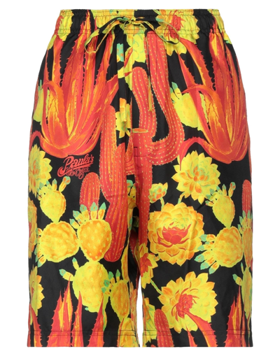 Loewe Paula's Ibiza Man Shorts & Bermuda Shorts Orange Size 32 Silk