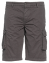 40weft Man Shorts & Bermuda Shorts Charcoal Size 26 Cotton In Grey