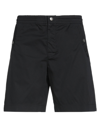 Bikkembergs Man Shorts & Bermuda Shorts Black Size 34 Cotton, Elastane, Polyester
