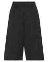 Semicouture Woman Shorts & Bermuda Shorts Black Size 6 Viscose, Cotton, Silk, Elastane
