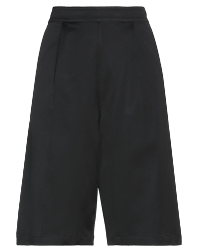 Semicouture Woman Shorts & Bermuda Shorts Black Size 6 Viscose, Cotton, Silk, Elastane In Black