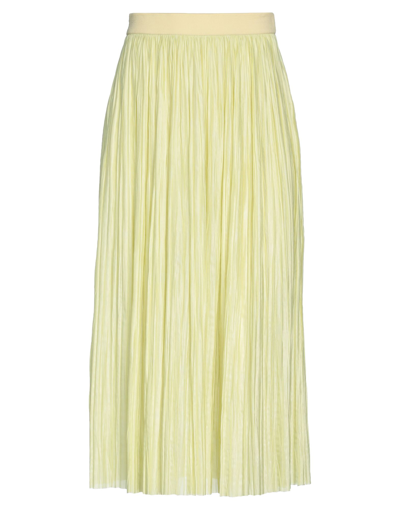 Roberto Collina Midi Skirts In Acid Green