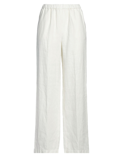 Aspesi Elasticated Straight-leg Trousers In White
