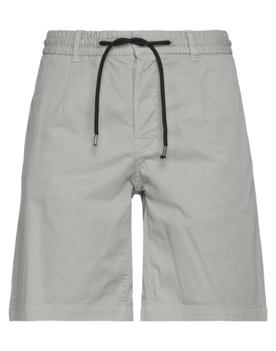 Bikkembergs Man Shorts & Bermuda Shorts Light Grey Size 38 Cotton, Linen, Elastane