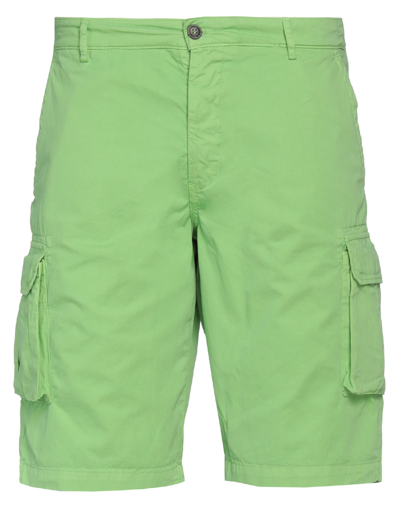 40weft Man Shorts & Bermuda Shorts Green Size 28 Cotton In Green