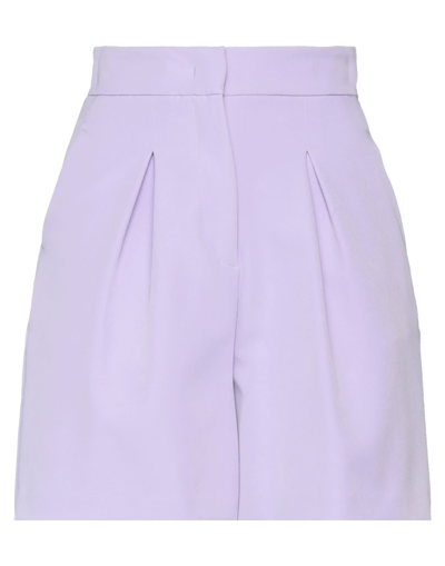 Hinnominate Woman Shorts & Bermuda Shorts Light Purple Size S Polyester, Elastane