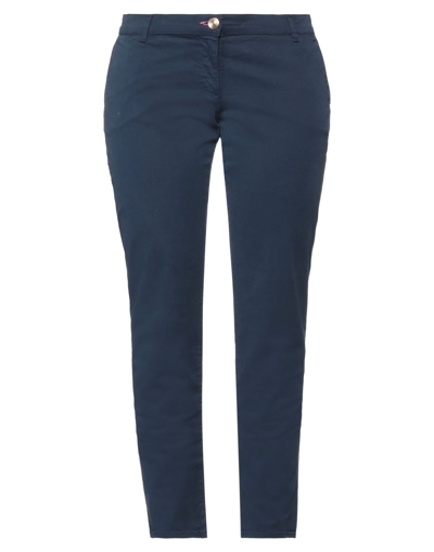 Trussardi Jeans Woman Pants Midnight Blue Size 32 Cotton, Elastane