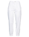 Ean 13 Woman Pants White Size 10 Cotton, Elastane In White