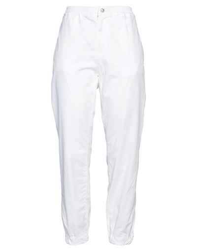 Ean 13 Woman Pants White Size 10 Cotton, Elastane