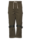 DOLCE & GABBANA DOLCE & GABBANA MAN CROPPED PANTS MILITARY GREEN SIZE 38 COTTON, ELASTANE