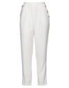 ELISABETTA FRANCHI ELISABETTA FRANCHI WOMAN PANTS WHITE SIZE 8 POLYESTER