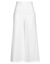 MANILA GRACE MANILA GRACE WOMAN PANTS WHITE SIZE 4 COTTON, ELASTANE